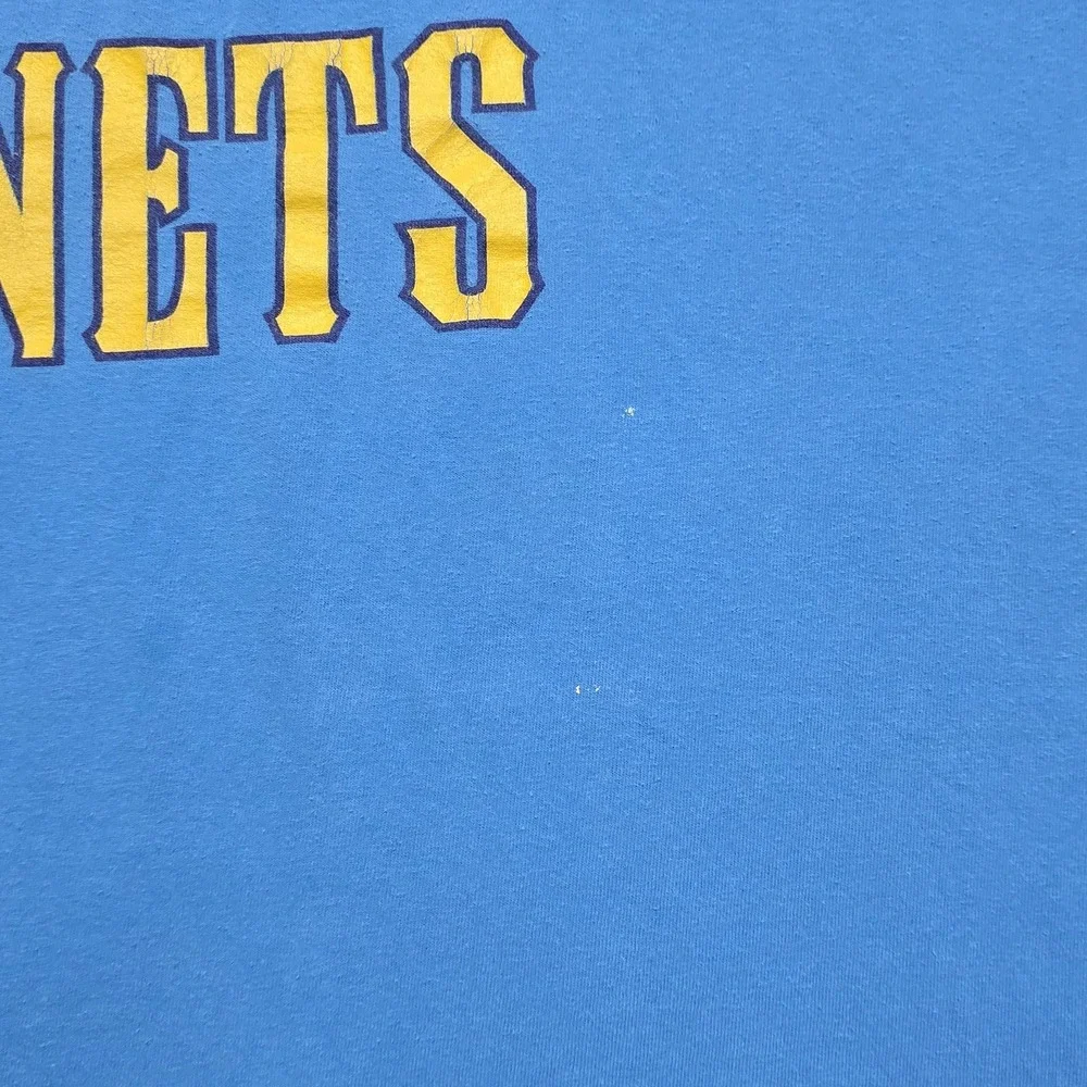 Vintage New Orleans Hornets T-Shirt Mens XL Double Sided NOLA Blue NBA